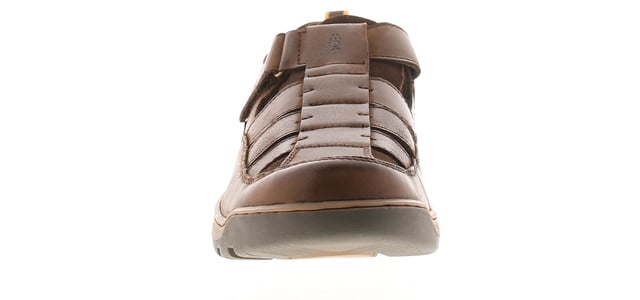 Hush Puppies Mens Sandals Comfortable Rucker Leather Brown. Leather Upper. Cambrelle Lining. Rubber Sole. Footwear Sandals.