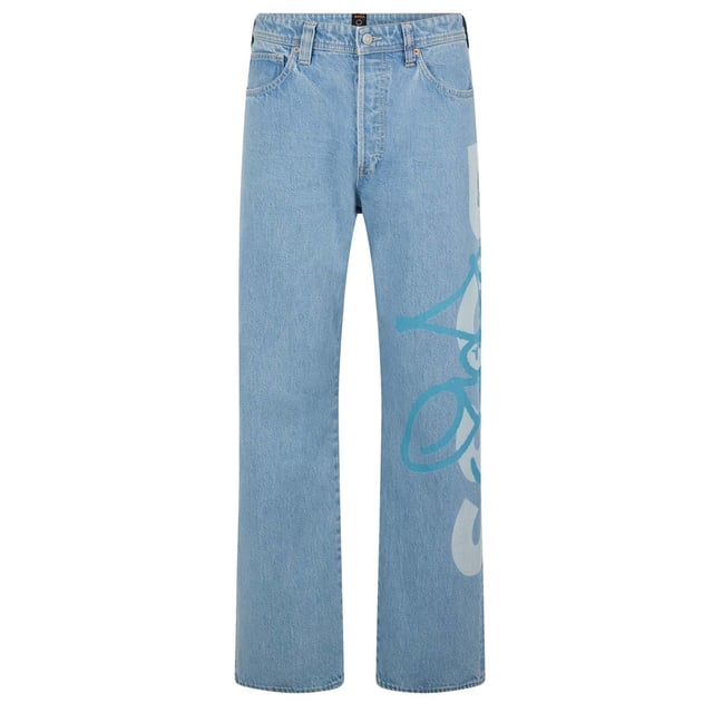 Mens Boss Akron BC Relaxed-Fit Jeans in light blue.- Zip and button fly fastening.- 5 pocket design.- Regular rise.- Wide leg.- Relaxed fit.- Ref: 50483260450