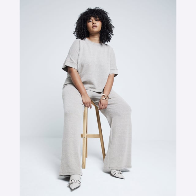 Plus collection, Wide leg, Crochet detail, Elasticated waistband