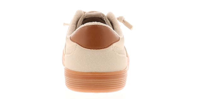 Zapatillas Rocket Dog Zap naturales para mujer, fabricadas con sintético y suela de goma. Incluyen: sistema de cordones elásticos, cuello de toalla y plantilla de espuma afelpada.