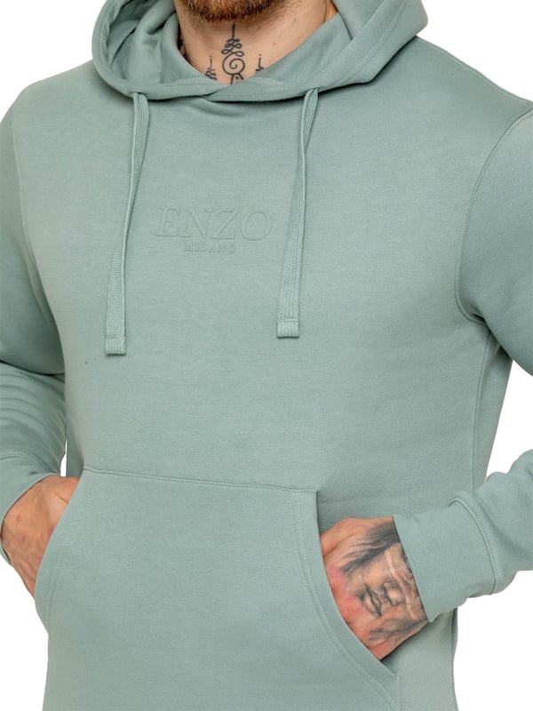 Enzo Mens Overhead Hoodie Tracksuit Set. Regular Fit, Long Sleeve Hoodie with Cuffed Wrists and Adjustable Drawstrings. Features EZ Logo On Chest And Joggers. Regular Fit Cargo Jogger. Elasticated Waistband With Adjustable Drawstring. Features 2 Side Slash Pockets, 2 Cargo Pockets, Single Welt Back Pocket. Ideal to use for Casual and Work wear.