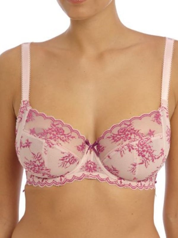 Freya Offbeat Decadence Side Support Bra. Balconette, non padded bra with full adjustable straps and matching knickers This product is recommended as hand wash only.
