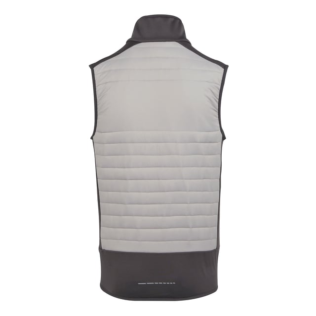 90% Polyester, 10% Elastane. Fabric: Extol Stretch, Knitted. Design: Contrast Colour, Reflective Detail. 37gsm. Fabric Technology: Insulating, Showerproof, Thermal, Warmloft, Water Repellent. Access For Decoration, Bound Armholes, Chin Guard, Cut Out Label, Elasticated Arm Holes, Inner Zip Guard, Panelled. Neckline: Bound, Elasticated, Funnel Neck. Sleeve-Type: Sleeveless. Pockets: 2 Chest Pockets, 2 Front Pockets, Zip. Fastening: Full Length, Zip. Hem: Bound, Elasticated. Sustainability: Ethical Trading Initiative, GRS Certified, Made from Recycled Materials, REACH, Sustainable Materials. XS: 36 in. S: 38 in. M: 40 in. L: 42 in. XL: 44 in. XXL: 48 in. 3XL: 51 in.