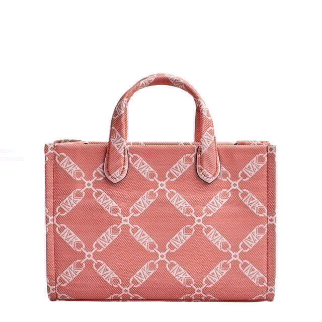 The Gigi crossbody bag will complement almost any look thanks to its neutral logo chain jacquard print. Its compact, rectangular shape is the perfect size for carrying just the essentials and includes a crossbody strap for added versatility.

 Details:
 - Accessory type: Shoulder bag.
 - Material: Textile.
 - Hardware: Gold tone.
 - Interior details: 1 back slip pocket.
 - Exterior details: Front pocket.
 - Adjustable shoulder strap.
 - Closure: Zipper.
 - Includes storage bag.

 Each of Michael Kors' accessories collections features a strong identity, offering a fresh mix of trends, colors, and silhouettes that never go out of style, with urban style and attitude. Each women's shoulder bag designed by Michael Kors is an affordable luxury with a touch of modern, unexpected, and comfortable glamour, offering a piece for every occasion.
 Measures: 25.4 cm x 16.5 cm x 8.25 cm
 Composition: 53.2% Cotton, 46.8% Polyester
 Care:
Clean with a soft, dry cloth.
 Avoid prolonged exposure to the sun and humidity.
 Avoid contact with liquids and rough surfaces.