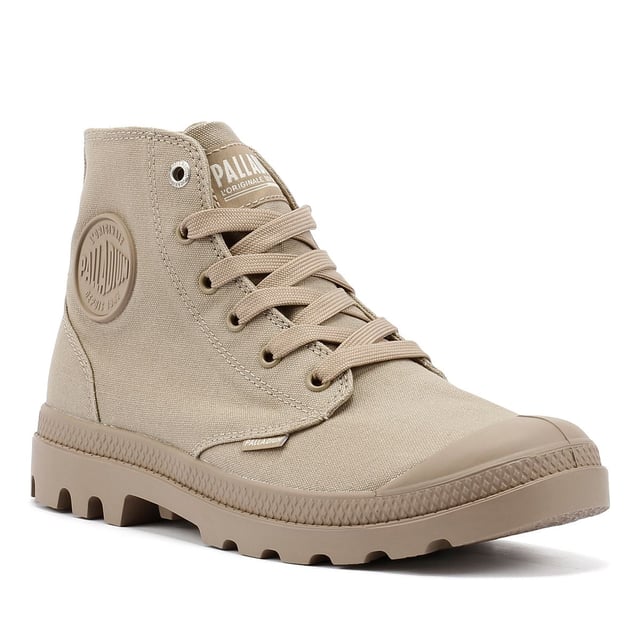 Elevate your streetwear with the athletic version Pampa Hi sneakerboot. Featuring a durable canvas upper in a rugged monochrome colorway, this versatile boot is built for both style and function. Designed for long-lasting comfort, it includes a hard-wearing lugged rubber outsole, a supportive heel cup cradle, and a protective rubber toe cap. Finished with the signature Palladium ankle patch and woven tag for an authentic touch.