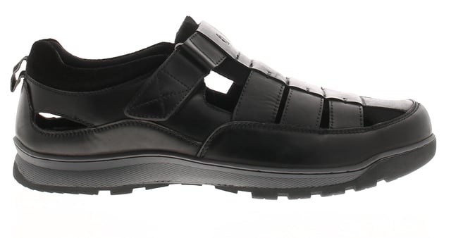 Hush Puppies Touch Close Mens Sandals Rucker Leather Fisherman Black Hush Puppies Touch Close Mens Sandals Rucker Leather Fisherman Black. Leather Upper. Cambrelle Lining. Rubber Sole. Footwear Sandals.