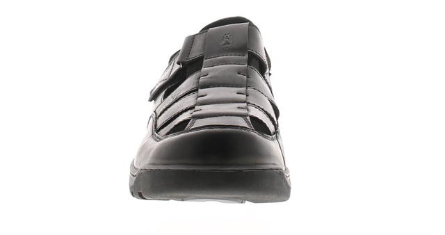 Hush Puppies Touch Close Mens Sandals Rucker Leather Fisherman Black Hush Puppies Touch Close Mens Sandals Rucker Leather Fisherman Black. Leather Upper. Cambrelle Lining. Rubber Sole. Footwear Sandals.