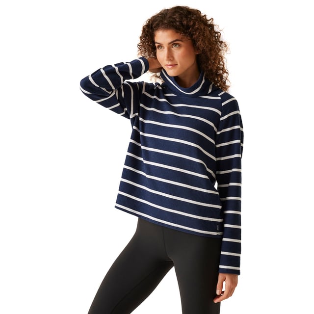 80% Cotton, 20% Polyester. Fabric: Towelling. Design: All-Over Print, Contrast Stripe. 270gsm. Fabric Technology: Durable. Neckline: Funnel Neck. Sleeve-Type: Long-Sleeved. Fit: Relaxed Fit. Fastening: Pull Over. Sustainability: Sustainable Materials. 8 UK: 32 in. 10 UK: 34 in. 12 UK: 36 in. 14 UK: 38 in. 20 UK: 45 in. 18 UK: 43 in. 16 UK: 40 in.