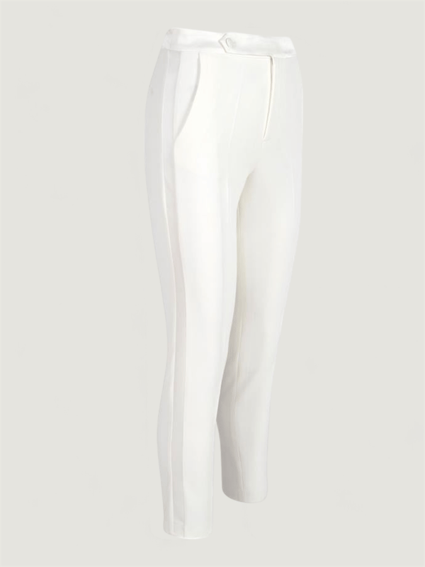 Paspelhose mit Satin-Garni-Detail