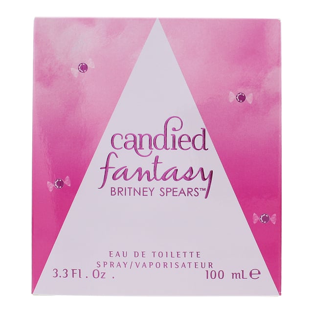 Britney Spears Fantasy Candied is a Floral Fruity Gourmand fragrance for women, launched in 2024. This scent opens with a fun and nostalgic blend of Bubble Gum, juicy Strawberry, and zesty Orange, creating a bright and cheerful introduction. The heart blooms with exotic Hibiscus, elegant Jasmine Sambac, and delicate Lily of the Valley, adding a fresh and floral touch. As it settles, the fragrance reveals a decadent base of Cupcake, soft Musk, and creamy Sandalwood, leaving a warm and irresistible trail. Perfect for those who love a fun, sweet, and feminine fragrance with a gourmand twist.