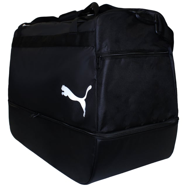The Puma TeamGoal 23 Black Hardcase Bag is designed for athletes who need a durable and secure way to transport their gear. Built with high-quality materials and offering excellent storage options, this hardcase bag provides the ultimate protection for your equipment while maintaining a sleek, sporty appearance. Whether you're traveling for a match, practice, or training session, this bag ensures that your gear stays safe and organized.
Key Features:
Hardcase Design: 

The hardcase structure provides robust protection for your gear, keeping everything inside safe from impacts, rough handling, or accidental drops during travel.


Spacious Storage: 

The large main compartment offers ample space to store your football equipment, clothing, shoes, and more. It is designed to hold everything you need without being too bulky.


Durable Construction: 

Made with high-quality, rugged materials, this bag is built to last, offering excellent durability to withstand the demands of active use and frequent travel.


Multiple Pockets: 

Equipped with side zip pockets and a front compartment, the bag offers additional storage for smaller items like keys, a phone, or personal essentials, keeping them organized and easily accessible.


Comfortable Carrying Options: 

The bag features adjustable padded shoulder straps for a comfortable, custom fit, as well as reinforced carry handles for easy lifting and carrying.