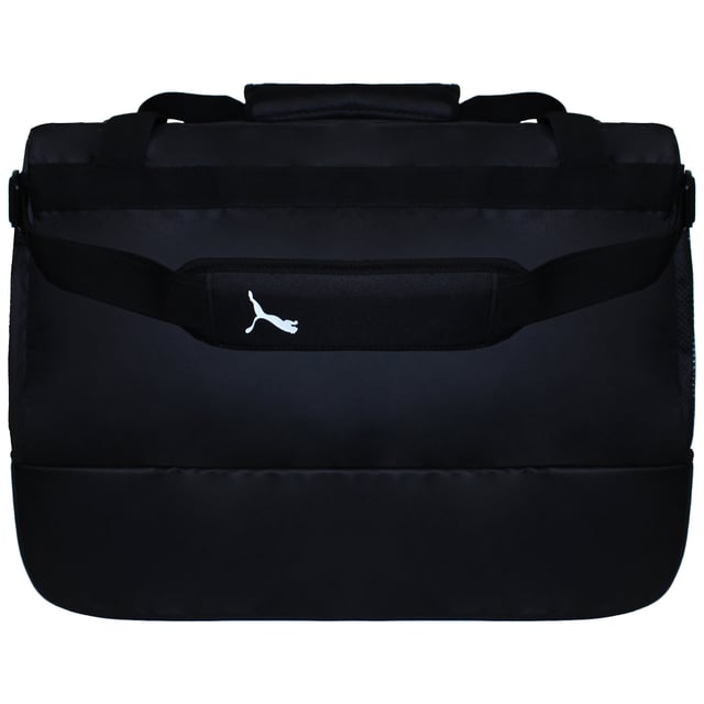 The Puma TeamGoal 23 Black Hardcase Bag is designed for athletes who need a durable and secure way to transport their gear. Built with high-quality materials and offering excellent storage options, this hardcase bag provides the ultimate protection for your equipment while maintaining a sleek, sporty appearance. Whether you're traveling for a match, practice, or training session, this bag ensures that your gear stays safe and organized.
Key Features:
Hardcase Design: 

The hardcase structure provides robust protection for your gear, keeping everything inside safe from impacts, rough handling, or accidental drops during travel.


Spacious Storage: 

The large main compartment offers ample space to store your football equipment, clothing, shoes, and more. It is designed to hold everything you need without being too bulky.


Durable Construction: 

Made with high-quality, rugged materials, this bag is built to last, offering excellent durability to withstand the demands of active use and frequent travel.


Multiple Pockets: 

Equipped with side zip pockets and a front compartment, the bag offers additional storage for smaller items like keys, a phone, or personal essentials, keeping them organized and easily accessible.


Comfortable Carrying Options: 

The bag features adjustable padded shoulder straps for a comfortable, custom fit, as well as reinforced carry handles for easy lifting and carrying.