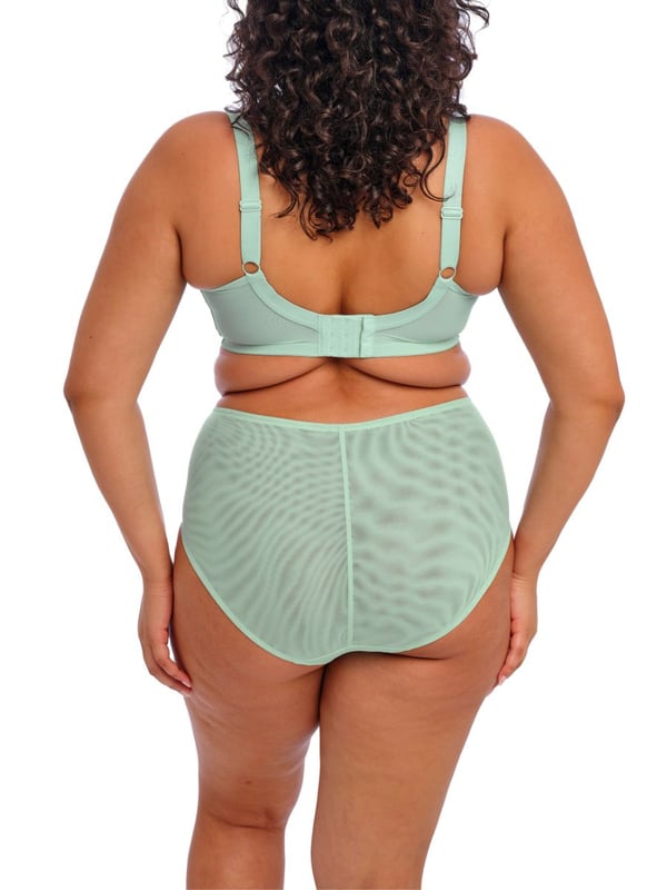 Elomi Brianna Underwired Plunge Bra. Three section cup and side panelling. Product is hand wash only.