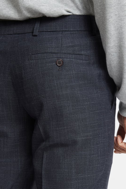 Charcoal Scratch Trousers. 75% Polyester 23% Viscose 2% Elastane