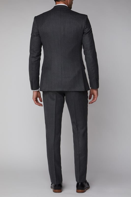 Texture Tailored Suit Jacket by Racing Green. This textured suit by Racing Green is a stylish wool blend suit for any occasion.  With notch lapels, a two button fastening and a tailored fit, this men's suit jacket and trousers makes up the perfect wardrobe for any occasion, inspired by a true best of British profile. Ideal for a man on the go, the Racing Green collection is based upon performance. Durability, stylish cuts and a fine, tailored fit make the name a legend in contemporary, subtle suits that are ideal to make an impression - inspired by classic best of British menswear for a heritage profile.