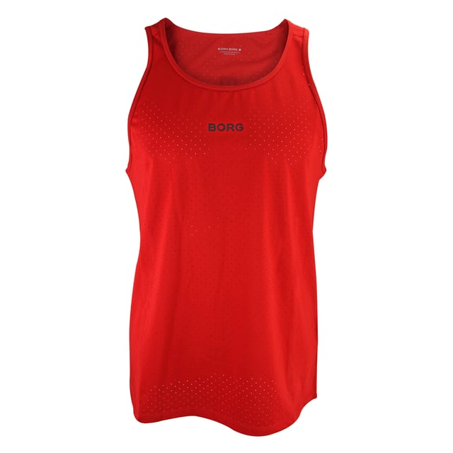 Borg Running Perforated Tank - Breathable and Lightweight Performance: Elevate your running gear with the Björn Borg Borg Running Perforated Tank, designed for athletes who value breathability and comfort. Made from lightweight, recycled polyester, this tank top features perforated fabric for enhanced ventilation, keeping you cool during intense workouts. It offers a regular fit and is perfect for warmer weather or layering. Extra Product Details:. 100% Recycled Polyester Regular Fit Perforated Fabric for breathability Round Neckline Machine Washable. This tank is a must-have for runners looking for a combination of style and performance in their gear.