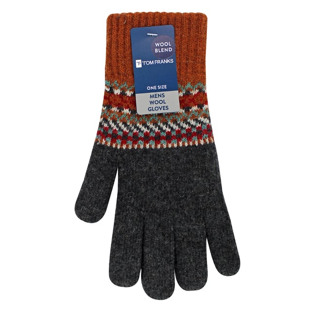 Men's Fairisle Wool Mix Gloves - Stylish, Warm, and Perfect for Winter Comfort: Stay warm and stylish this winter with the Men's Fairisle Wool Mix Gloves, designed for both fashion and function. Made from a high-quality wool blend, these gloves feature a classic Fairisle pattern that adds a touch of timeless winter charm to any outfit. The wool mix material ensures excellent insulation, keeping your hands warm even in the coldest temperatures. Whether you're commuting to work or enjoying outdoor activities, these gloves offer the perfect balance of style, comfort, and durability, making them a must-have winter accessory. These gloves are designed for comfort and practicality, offering a snug fit that doesn’t compromise on movement. The wool blend not only provides warmth but is also breathable, preventing your hands from overheating during more active moments. Durable enough for daily use, they are the ideal choice for everything from running errands to winter walks. Extra Product Details:. High-Quality Wool Blend for Warmth Classic Fairisle Pattern for Timeless Style Warm and Insulating Snug Fit for Comfort and Flexibility Durable for Daily Wear Perfect for Cold Weather Activities Breathable Fabric for Added Comfort. These men's Fairisle wool mix gloves are the perfect combination of style and functionality, making them an essential winter accessory.