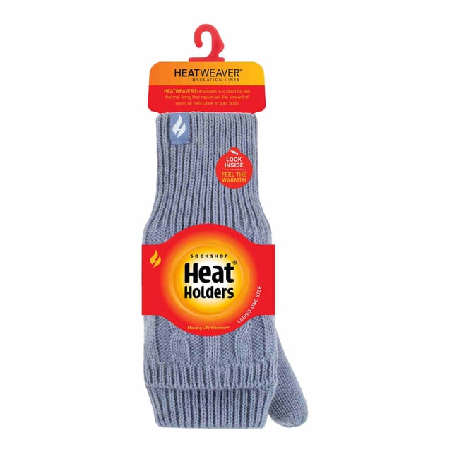 He aquí la última incorporación a la gama Heat Holders: unos guantes sin dedos con manopla convertible Heat Holders 2.3 Tog Heatweaver Yarn Fingerless Gloves. Estos guantes tipo manopla te ofrecen lo mejor de ambos mundos, con dedos abiertos para cuando necesites un tacto delicado, como al hurgar en el bolso o enviar mensajes de texto, y cálidas manoplas para ponerte encima en un instante. Estos bonitos guantes de punto por cable tienen hilo Heat Holders para un magnífico aislamiento y absorción de la humedad, junto con aislamiento Heatweaver, un forro de felpa sedosa que maximiza eficazmente la cantidad de aire caliente que se mantiene contra tu piel. El puño Heat Holders es extensible, desplegándose para crear largas mangas protectoras que abrazan la muñeca para un calor y aislamiento extra.