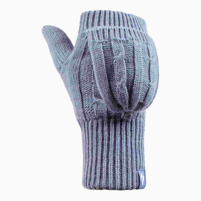 He aquí la última incorporación a la gama Heat Holders: unos guantes sin dedos con manopla convertible Heat Holders 2.3 Tog Heatweaver Yarn Fingerless Gloves. Estos guantes tipo manopla te ofrecen lo mejor de ambos mundos, con dedos abiertos para cuando necesites un tacto delicado, como al hurgar en el bolso o enviar mensajes de texto, y cálidas manoplas para ponerte encima en un instante. Estos bonitos guantes de punto por cable tienen hilo Heat Holders para un magnífico aislamiento y absorción de la humedad, junto con aislamiento Heatweaver, un forro de felpa sedosa que maximiza eficazmente la cantidad de aire caliente que se mantiene contra tu piel. El puño Heat Holders es extensible, desplegándose para crear largas mangas protectoras que abrazan la muñeca para un calor y aislamiento extra.