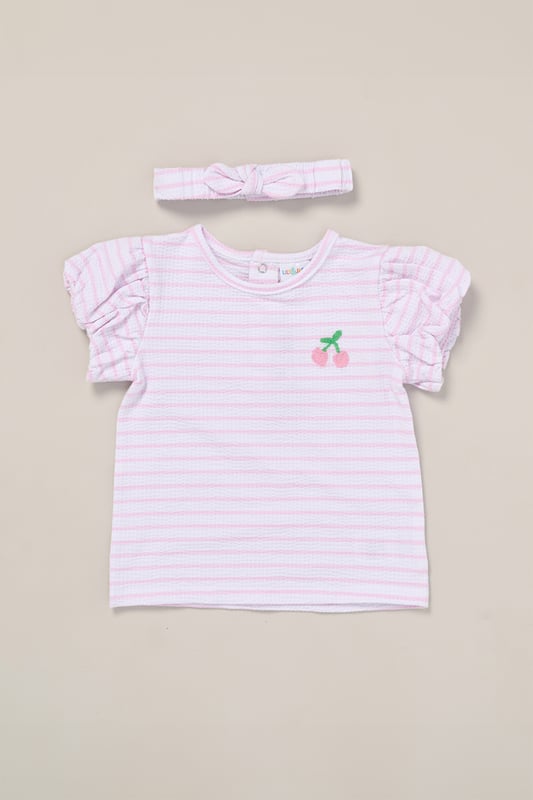 Printed T-Shirt, Leggings and Headband Outfit Set This 3-piece set from Lily and Jack includes a printed tee, matching comfy leggings, and a coordinating headband—perfect for easy dressing on sunny days. Stylish and comfortable, this set keeps your little one cool and cute while offering the perfect combination of comfort and style.