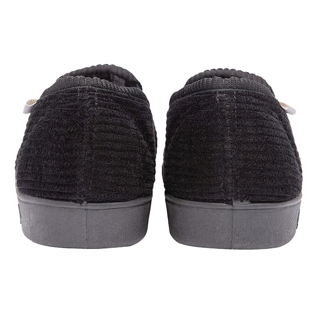 Dunlop - Men’s Tartan Lined Slippers With Memory Foam: Introducing Dunlop Men’s Tartan Lined Slippers. A perfect blend of style, comfort, and durability. These men's slippers feature a classic tartan print lining, providing a touch of sophistication to your loungewear. The memory foam padding ensures an exceptionally comfortable experience, creating a soft and supportive buffer between your feet and the floor. The cushioned insole provides an extra layer of comfort, making these slippers supremely soft for your relaxation. Designed with a hard-wearing traction rubber sole, these slippers offer increased comfort and protection. The Dunlop brand has an enviable reputation which extends to its slipper and casual footwear range. Offering the consumer a creative and inspired range of footwear with emphasis being placed on creative trims, innovative fabrics and outstanding comfort. Made from 100% Textile Upper with a rubber sole, there are 5 colours: Black, Navy, Brown, Burgundy & Charcoal. The slippers are available in sizes 7-12 UK. They are hand wash or a low temperature machine wash. Extra Product Details: Dunlop Men’s Slippers Tartan Print Lining Memory Foam Padding Hard Traction Rubber Sole Soft & Comfortable Dunlop Branded Available From Sizes 7-11 UK 5 Colour Options Machine Washable