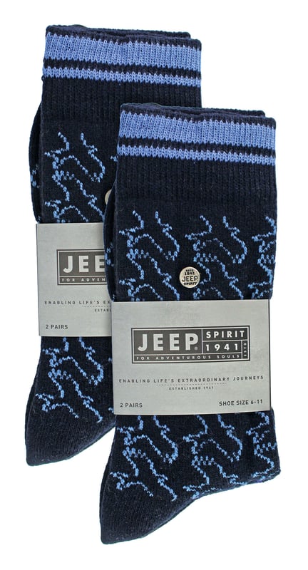 Pack de 4 calcetines Jeep Spirit de algodón para hombre: Presentamos los calcetines de algodón Jeep Spirit, confeccionados pensando en la comodidad y el estilo. Este pack de 4 pares incluye una mezcla de materiales de primera calidad: 50% poliéster, 41% algodón, 8% viscosa y 1% elastano, que garantizan un tacto suave y rico en algodón. El tejido de punto de peso medio es perfecto para la ropa informal, combinando a la perfección con vaqueros y calzado más grueso. Diseñados pensando en su comodidad, estos calcetines presentan costuras estándar en la puntera y los puños, que garantizan un ajuste seguro y comodidad durante todo el día. El diseño acanalado de las perneras y la parte superior añade un toque de sofisticación a tu atuendo, mientras que la suela lisa garantiza una agradable experiencia al caminar. Mantente fresco y cómodamente abrigado con el 85% de algodón naturalmente transpirable, que hace que estos calcetines sean ideales para llevar a diario. El nombre de la marca Jeep está bordado con gusto justo debajo de los puños elásticos, lo que significa calidad y estilo. Actualiza tu colección de calcetines con los calcetines de algodón Jeep Spirit, la combinación perfecta de funcionalidad y moda. Sumérgete en la comodidad y alcanza un nuevo nivel de satisfacción con los calcetines. Detalles adicionales del producto: Mezcla suave y rica en algodón (50% poliéster, 41% algodón) para un confort superior Versátil tejido de punto de peso medio, perfecto para un uso casual con vaqueros y calzado más pesado El paquete de 4 pares ofrece una gran relación calidad-precio Las costuras estándar de los dedos y los puños garantizan un ajuste seguro y cómodo Naturalmente transpirables (85% algodón) para mantener los pies frescos Patrón de canalé profundo y ancho en las piernas y la parte superior para un aspecto elegante Suela lisa para una mayor comodidad bajo los pies El nombre de la marca Jeep bordado muestra calidad y confianza.