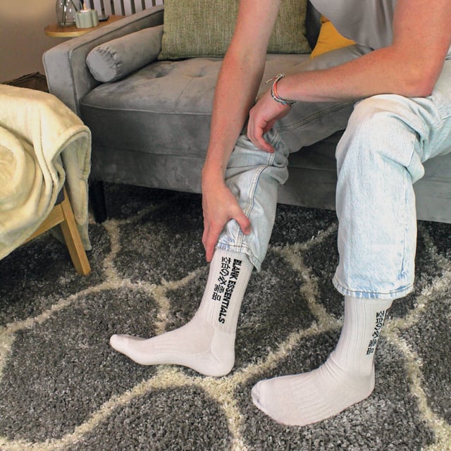 BLANK ESSENTIALS 3 Pack Cotton Socks: Step into a world of unmatched comfort and subtle style with the BLANK ESSENTIALS 3 Pack Cotton Socks. Specially designed to fit a range of shoe sizes, these crew socks effortlessly complement both your casual and official outfits, becoming an essential component of your wardrobe. Revel in the luxurious comfort these socks bring, an indispensable item for every discerning gentleman. BLANK ESSENTIALS socks are meticulously crafted to inject a wave of comfort into your daily grind. Featuring a harmonious blend of softness, breathability, and gentle support, these socks are poised to accompany you through all seasons. Made from a premium mix of 78% cotton, 11% polyamide, 9% polyester, and 2% elastane, they fit snugly into sizes 7-11 UK. The BLANK ESSENTIALS 3 Pack Cotton Socks boast several features. Their cushioned foot and smooth toe seams are signs of thoughtful design aimed at maximizing your comfort. Moreover, the easy stretch, non-binding rib ensures a perfect fit without restricting circulation. Whether you choose the classic white, sleek black, or the assorted colours pack, these socks are bound to elevate your daily comfort to new heights. Extra Product Information: - Supremely soft and comfortable - Made with high-quality materials - Easy stretch for a perfect fit - Non-binding for all-day comfort - Available in versatile colour options - Suitable for sizes 7-11 UK - Ideal for both casual and formal occasions - A must-have staple for the modern man