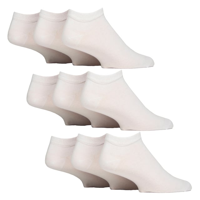 Gentle Grip - Men’s 9 Pair Multipack Diabetic Trainer Socks: Discover the ultimate solution for diabetic foot care with Gentle Grip's specially crafted diabetic socks for women. Engineered by technical experts, these Gentle Grip Diabetic Trainer socks offer a tailored approach to diabetic foot health with a low cut trainer length, perfect for the Spring & Summer seasons. Experience unparalleled comfort with these luxuriously soft cotton-rich socks, meticulously designed to securely hold ankles without elastication, eliminating the tightness that can pose problems for those with circulatory issues. Featuring hand-linked toes for smooth seams, these socks prioritise comfort for diabetics, preventing irritation and soreness. Choose these lightweight Gentle Grip diabetic trainer socks to care for your legs every day. These socks come in 9 pair packs and are available in 5 different options. They are made from: 77% Cotton, 15% Polyester, 1% Elastane. They come in 2 Men’s Sizes: 6-11 UK, 12-14 UK and are Machine Washable. Extra Product Details: Gentle Grip Diabetic Trainer Socks 9 Pack Diabetic Trainer Socks  NON ELASTIC Ankle Top Smooth Toe Seam HoneyComb Top Hand Linked Toe Seam