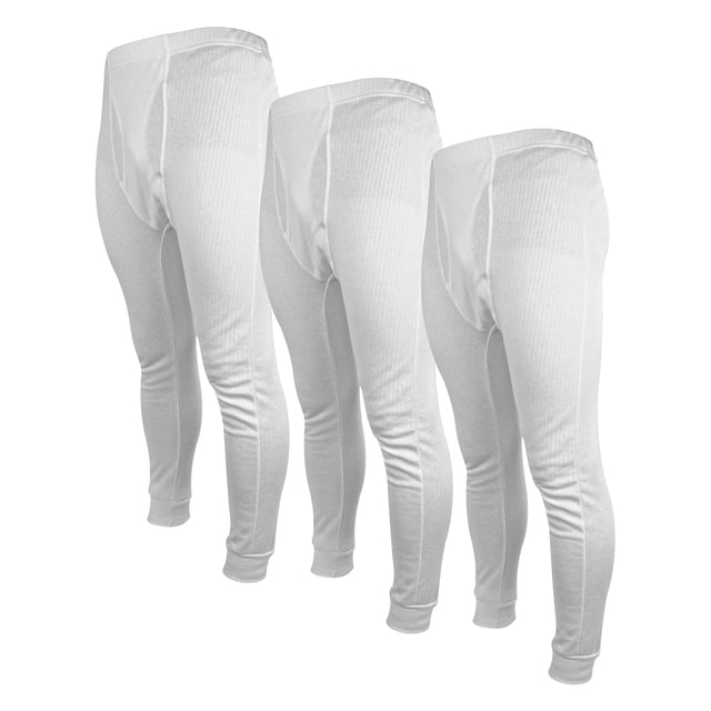 THMO - 3 Pack Multipack Mens Thermal Long Johns: Stay warm and comfortable with the THMO Mens Thermal Long Johns. This 3-pack multipack offers essential warmth and comfort for colder weather, made from soft, breathable, and lightweight fabric. The long johns provide excellent insulation without overheating, perfect for outdoor activities or lounging indoors. The elastic waistband ensures a secure fit, offering flexibility and comfort for any activity. Whether you're hiking, skiing, or relaxing at home, these long johns will keep you warm and cosy all day long. The simple Black and White colours allow easy pairing with other clothes for effortless style. Available in four sizes: Medium, Large, X-Large, and XX-Large, the long johns are designed to fit various body types. Stock up with this multipack for extra convenience and value. Extra Product Details: Material: Soft breathable fabric Sizes: Medium, Large, X-Large, XX-Large Colours: Black, White Includes: 3 pairs of thermal long johns Elastic waistband for secure fit Machine washable. Ideal for keeping warm and comfortable during colder weather, whether you're at home or on the go.