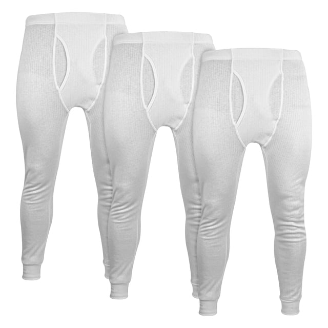 THMO - 3 Pack Multipack Mens Thermal Long Johns: Stay warm and comfortable with the THMO Mens Thermal Long Johns. This 3-pack multipack offers essential warmth and comfort for colder weather, made from soft, breathable, and lightweight fabric. The long johns provide excellent insulation without overheating, perfect for outdoor activities or lounging indoors. The elastic waistband ensures a secure fit, offering flexibility and comfort for any activity. Whether you're hiking, skiing, or relaxing at home, these long johns will keep you warm and cosy all day long. The simple Black and White colours allow easy pairing with other clothes for effortless style. Available in four sizes: Medium, Large, X-Large, and XX-Large, the long johns are designed to fit various body types. Stock up with this multipack for extra convenience and value. Extra Product Details: Material: Soft breathable fabric Sizes: Medium, Large, X-Large, XX-Large Colours: Black, White Includes: 3 pairs of thermal long johns Elastic waistband for secure fit Machine washable. Ideal for keeping warm and comfortable during colder weather, whether you're at home or on the go.