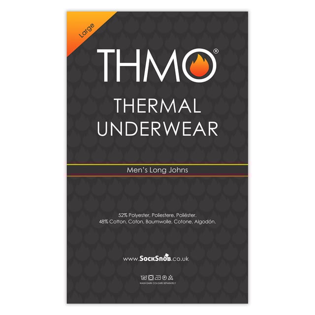 THMO - Men’s Thermal Long Johns Bottoms: Whether you're braving the great outdoors or just seeking extra warmth and comfort at home, the THMO Men's Original Thermal Underwear Bottoms is your go-to solution for a warmer life. Crafted from high-quality micro-fleece fabric, these thermal bottoms boast exceptional stretch properties and comfort seams, ensuring unrestricted movement and a snug, non-chafing fit that's perfect for layering beneath your clothing. Say goodbye to discomfort and hello to warmth!. Featuring advanced moisture and odour management technology, these thermal bottoms keep you dry and fresh throughout the day, making it an ideal choice for active lifestyles and chilly environments. At the heart of every THMO base layer lies our innovative super-soft thermal microfleece. . These thermal bottoms are available in Black or White and are made from 52% Polyester & 48% Cotton. They come in 4 Men’s sizes: Medium, Large, X-Large & XX-Large and are Machine Washable at 30°C. Extra Product Details: THMO Thermal Underwear Bottoms Micro-Fleece Fabric Comfort Stretch & Seams Moisture & Odour Management Ideal For Winter Super Soft & Warm Available In Black & White 52% Polyester, 48% Cotton Machine Washable at 30°C