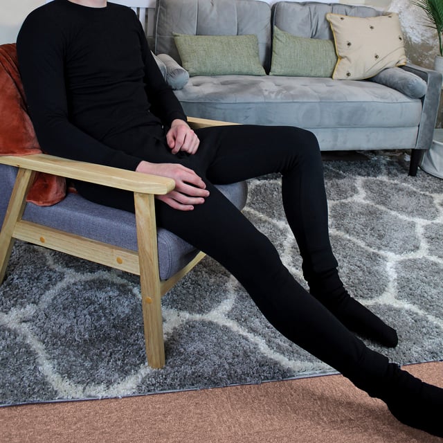 THMO - Men’s Thermal Long Johns Bottoms: Whether you're braving the great outdoors or just seeking extra warmth and comfort at home, the THMO Men's Original Thermal Underwear Bottoms is your go-to solution for a warmer life. Crafted from high-quality micro-fleece fabric, these thermal bottoms boast exceptional stretch properties and comfort seams, ensuring unrestricted movement and a snug, non-chafing fit that's perfect for layering beneath your clothing. Say goodbye to discomfort and hello to warmth!. Featuring advanced moisture and odour management technology, these thermal bottoms keep you dry and fresh throughout the day, making it an ideal choice for active lifestyles and chilly environments. At the heart of every THMO base layer lies our innovative super-soft thermal microfleece. . These thermal bottoms are available in Black or White and are made from 52% Polyester & 48% Cotton. They come in 4 Men’s sizes: Medium, Large, X-Large & XX-Large and are Machine Washable at 30°C. Extra Product Details: THMO Thermal Underwear Bottoms Micro-Fleece Fabric Comfort Stretch & Seams Moisture & Odour Management Ideal For Winter Super Soft & Warm Available In Black & White 52% Polyester, 48% Cotton Machine Washable at 30°C