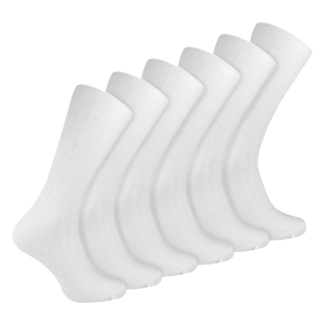 Men’s Plain Coloured Cotton Rich Ribbed Dress Socks: Elevate your everyday style with our Men’s Plain Coloured Cotton Rich Ribbed Dress Socks – a vibrant and comfortable addition to your sock collection. Proudly presented by Sock Snob, these socks bring a burst of colour and unparalleled softness to your wardrobe. Made with soft touch cotton, these socks provide year-round comfort. Experience warmth in the winter and temperature regulation in the summer, thanks to the breathable nature of cotton. The ribbed leg design enhances both comfort and a secure fit, making these socks an excellent choice for any occasion. Dive into our extensive range of over 15 colours, meticulously crafted for fashion-conscious individuals who appreciate variety in their attire. With options like Black, Navy, Royal Blue, Red, Yellow, Orange, Fuschia and more you can add a pop of colour to your daily ensemble. These socks are made from 84% Cotton, 14% Polyamide, and 2% Elastane. They come in 15 colour options which include: Black, Navy, Light Grey, Brown, Beige, Charcoal, Royal Blue, White, Burgundy, Fuschia, Purple, Dark Green, Red, Yellow & Orange. Available in Men’s One Size 6-11 UK they are also Machine Washable. Extra Product Details: Men’s Coloured Dress Socks 6 Pair Pack 15 Colour Options Great For All Occasions Cotton Rich Fibres Soft Grip Top Ribbed Leg Super Comfortable Simple & Practical