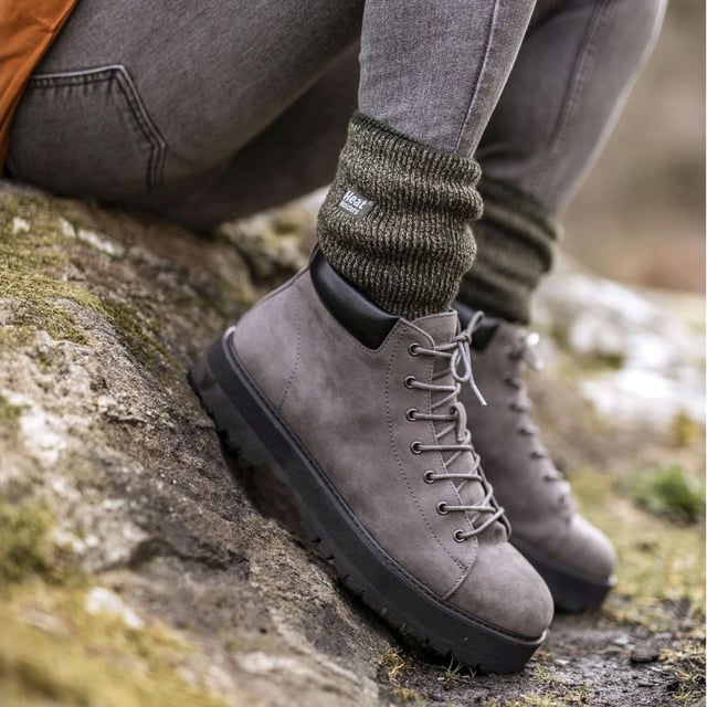 Heat Holders Men’s 2 Pack Merino Wool Thermal Socks: Ensure your feet stay snug and cosy even on the chilliest winter days with these top-notch Heat Holders thermal socks boasting a 2.9 TOG rating. Crafted with a blend of merino wool renowned for its exceptional heat retention and moisture-wicking abilities, these long thermal socks employ cutting-edge knitting technology unique to Heat Holders, guaranteeing unmatched warmth and comfort. Indulge in all-day warmth and comfort with these thermal socks featuring a longer looped pile and luxuriously soft brushed inner layer, designed to effectively trap heat and cushion your feet. . These men’s merino wool socks are available in 6 great colours: Black, Grey, Blue, Brown, Khaki, Oatmeal and are made from 54% Acrylic 36%, Wool, 5% Nylon, 4% Polyester, 1% Elastane. They are machine washable (on a gentle cycle) and are available in a two pair pack. Extra Product DetailsHeat Holders Merino Wool Socks 2 Pair Multi Pack Reinforced Heel & Toe Soft Merino Wool Soft Brushed Inner 2.9 TOG Rating Superior Warmth Men’s One Size: 6-11 UK Machine Wash Cold On Gentle Cycle