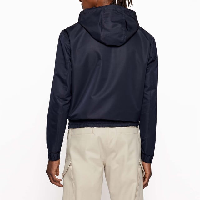 lightweight Outerwear - detachable Hood - responsible style with recycled plastic Seaqual - embroidery on chest