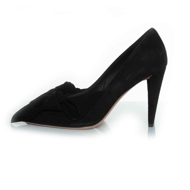 Isabel Marant, Poetty evening bow pumps in black. The item is new and comes with box, dustbag and extra set of heels. 
 CONDITION: new

SIZE: 39

INSOLE MEASUREMENTS: 25 cm

HEEL MEASUREMENTS: 10 cm PLATFORM: 0.5 cm

MATERIAL: suede

COLOUR: blackMeasurments: