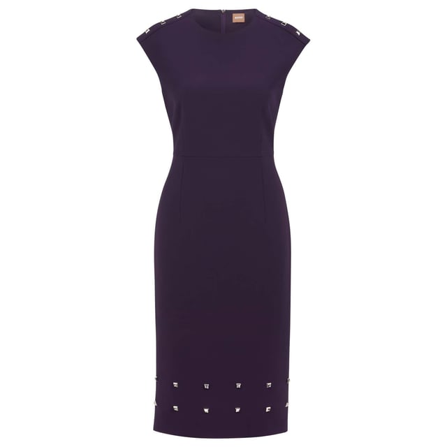 Womens Boss Devoka Dress in purple.- Crew neck.- Sleeveless.- Midi Length.- Ref: 50483301506
