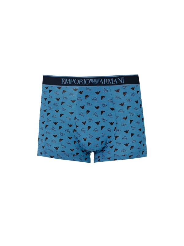 Mens Emporio Armani 3 Pack of Core Logo Trunks in various.- Branded elasticated waistband.- Stretch fabric.- 95% Cotton  5% Elastane.XS = 27-29inS = 30-32inM = 32-34inL = 34-36inXL = 37-39inXXL = 39-41in- Ref: 1121314F775336We regret that underwear is non-returnable due to hygiene reasons.