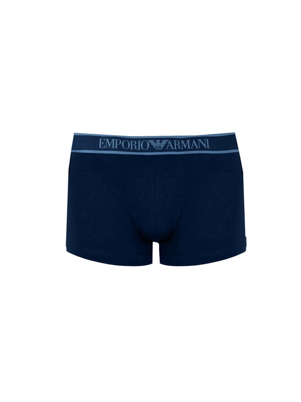 Mens Emporio Armani 3 Pack of Core Logo Trunks in various.- Branded elasticated waistband.- Stretch fabric.- 95% Cotton  5% Elastane.XS = 27-29inS = 30-32inM = 32-34inL = 34-36inXL = 37-39inXXL = 39-41in- Ref: 1121314F775336We regret that underwear is non-returnable due to hygiene reasons.
