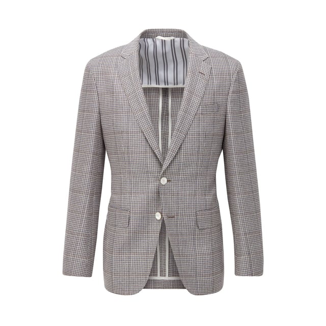 Men's Boss Hartlay Blazer Jacket.- Notch lapel.- Two button fastening.- Button cuffs.- Slim fit.- Smooth checked virgin wool. Material: 100% Virgin Wool. Ref: 50427053042.