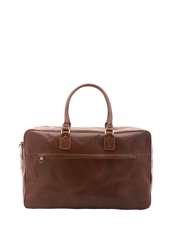 Alessia Firenze Reisetasche Unisex Unisex-Reisetasche mit Reißverschluss. eine mit Reißverschluss-Innentaschen. Eine Vorderseite mit Reißverschluss und eine Rückseite mit Reißverschluss-Außentaschen. verstellbarer und abnehmbarer Schultergurt aus Leder. im Ledergriff. ein Innenfach. Außenmaterial. Innen mit Baumwolle gefüttert. Maße: 53x46x23 cm. Hergestellt in Italien