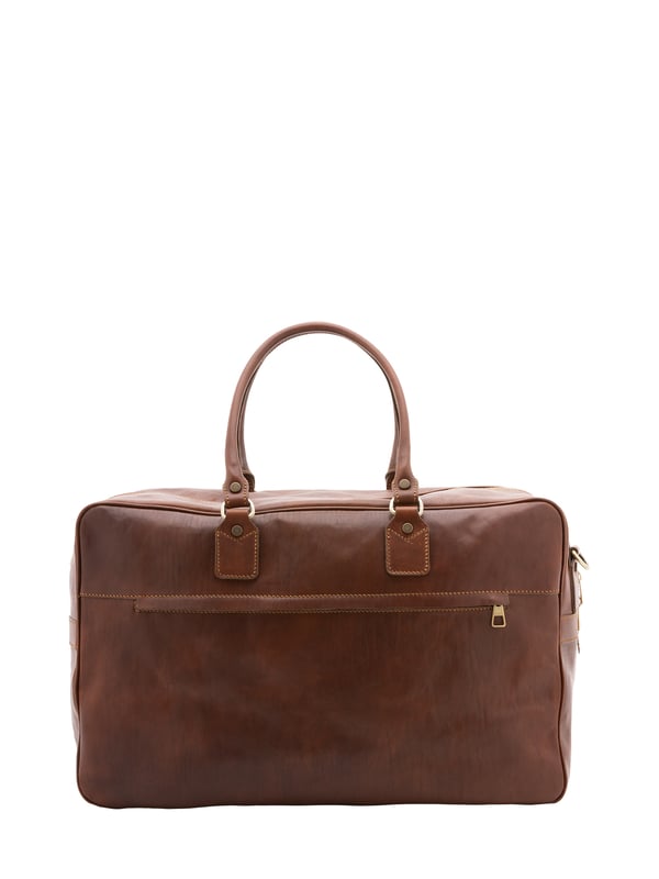 Alessia Firenze Reisetasche Unisex Unisex-Reisetasche mit Reißverschluss. eine mit Reißverschluss-Innentaschen. Eine Vorderseite mit Reißverschluss und eine Rückseite mit Reißverschluss-Außentaschen. verstellbarer und abnehmbarer Schultergurt aus Leder. im Ledergriff. ein Innenfach. Außenmaterial. Innen mit Baumwolle gefüttert. Maße: 53x46x23 cm. Hergestellt in Italien