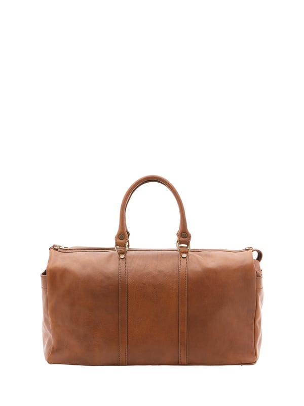 Alessia Firenze Reisetasche Unisex Unisex-Reisetasche mit Reißverschluss. eine Innentasche mit Reißverschluss und eine offene. fehlende Außentaschen. verstellbarer und abnehmbarer Schultergurt aus Leder. im Ledergriff. ein Innenfach. Außenmaterial. Innen mit Baumwolle gefüttert. Maße: 50x35x20 cm. Hergestellt in Italien