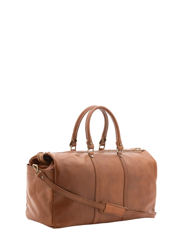 Alessia Firenze Reisetasche Unisex Unisex-Reisetasche mit Reißverschluss. eine Innentasche mit Reißverschluss und eine offene. fehlende Außentaschen. verstellbarer und abnehmbarer Schultergurt aus Leder. im Ledergriff. ein Innenfach. Außenmaterial. Innen mit Baumwolle gefüttert. Maße: 50x35x20 cm. Hergestellt in Italien