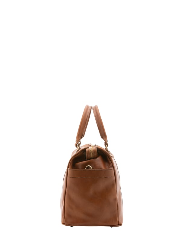 Alessia Firenze Reisetasche Unisex Unisex-Reisetasche mit Reißverschluss. eine Innentasche mit Reißverschluss und eine offene. fehlende Außentaschen. verstellbarer und abnehmbarer Schultergurt aus Leder. im Ledergriff. ein Innenfach. Außenmaterial. Innen mit Baumwolle gefüttert. Maße: 50x35x20 cm. Hergestellt in Italien