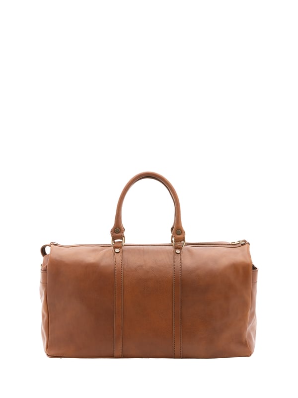 Alessia Firenze Reisetasche Unisex Unisex-Reisetasche mit Reißverschluss. eine Innentasche mit Reißverschluss und eine offene. fehlende Außentaschen. verstellbarer und abnehmbarer Schultergurt aus Leder. im Ledergriff. ein Innenfach. Außenmaterial. Innen mit Baumwolle gefüttert. Maße: 50x35x20 cm. Hergestellt in Italien