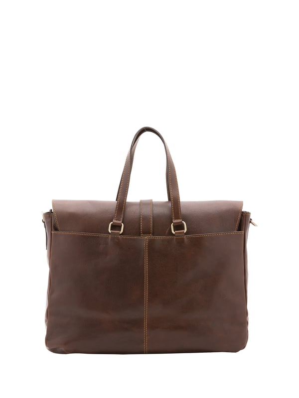 Unisex-Reisetasche mit Reißverschluss. eine Innentasche mit Reißverschluss und eine offene. fehlende Außentaschen. fehlender Schultergurt. im Ledergriff. ein Innenfach.  Außenmaterial. Innen mit Baumwolle gefüttert. Maße: 40x61x18 cm. Hergestellt in Italien