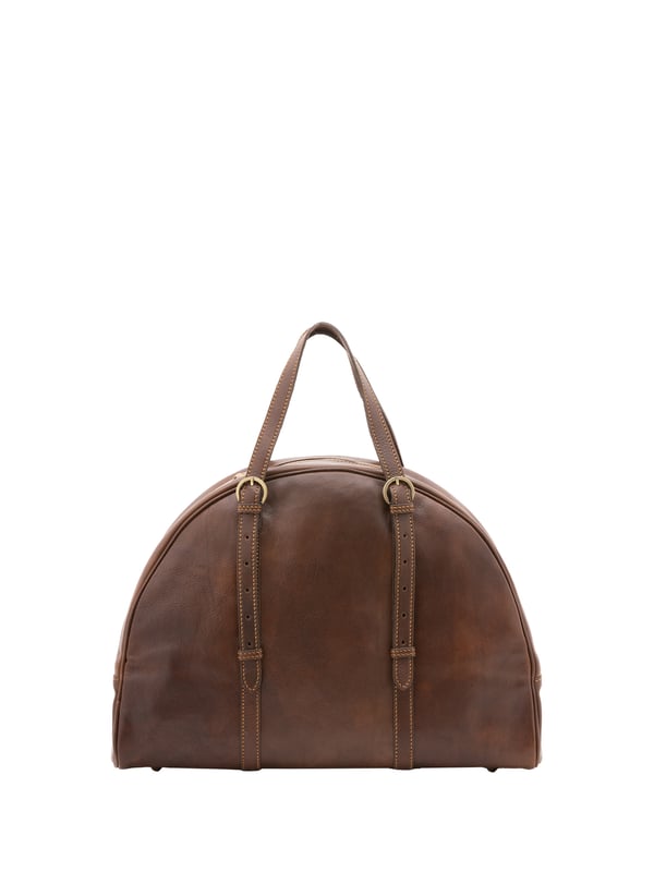 Alessia Firenze Bolsa de viaje Unisexo Bolsa de viaje unisex. El cierre es con cremallera. Los bolsillos internos son uno con cremallera. Los bolsillos externos están ausentes. Falta la correa para el hombro. El mango es de piel. Hay un compartimento interno. El material exterior es 100% Piel Auténtica. Internamente está forrado en algodón. Medidas: 47x34x22 cm. Hecho en Italia
