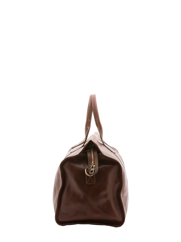 Alessia Firenze Reisetasche Unisex Unisex-Reisetasche mit Reißverschluss. eine mit Reißverschluss-Innentaschen. fehlende Außentaschen. verstellbarer und abnehmbarer Schultergurt aus Leder. im Ledergriff. ein Innenfach. Außenmaterial. Innen mit Baumwolle gefüttert. Maße: 53x28x26 cm. Hergestellt in Italien