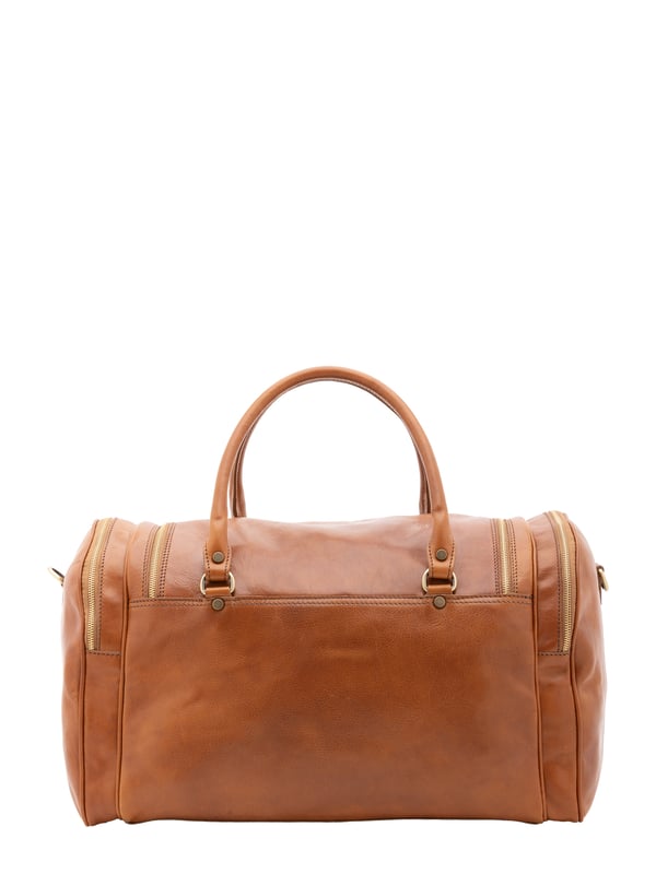 Alessia Firenze Reisetasche Unisex Unisex-Reisetasche mit Reißverschluss. eine mit Reißverschluss-Innentaschen. eine Fronttasche mit Reißverschluss und zwei seitliche Außentaschen mit Reißverschluss. verstellbarer und abnehmbarer Schultergurt aus Leder. im Ledergriff. ein Innenfach. Außenmaterial. Innen mit Baumwolle gefüttert. Maße: 52x37x29 cm. Hergestellt in Italien